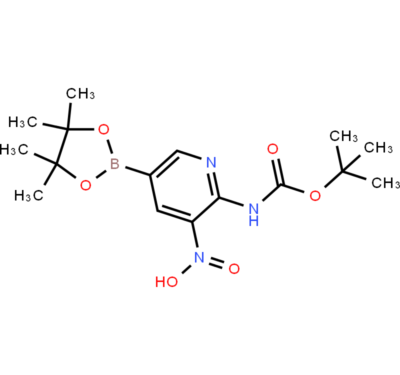 2-tert-Butyloxycarbonylamino-3-nitropyridine-5-boronicacidpinacolester
